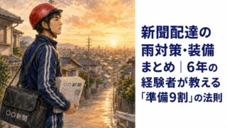 新聞配達の雨対策・装備まとめ|6年の経験者が教える「準備9割」の法則