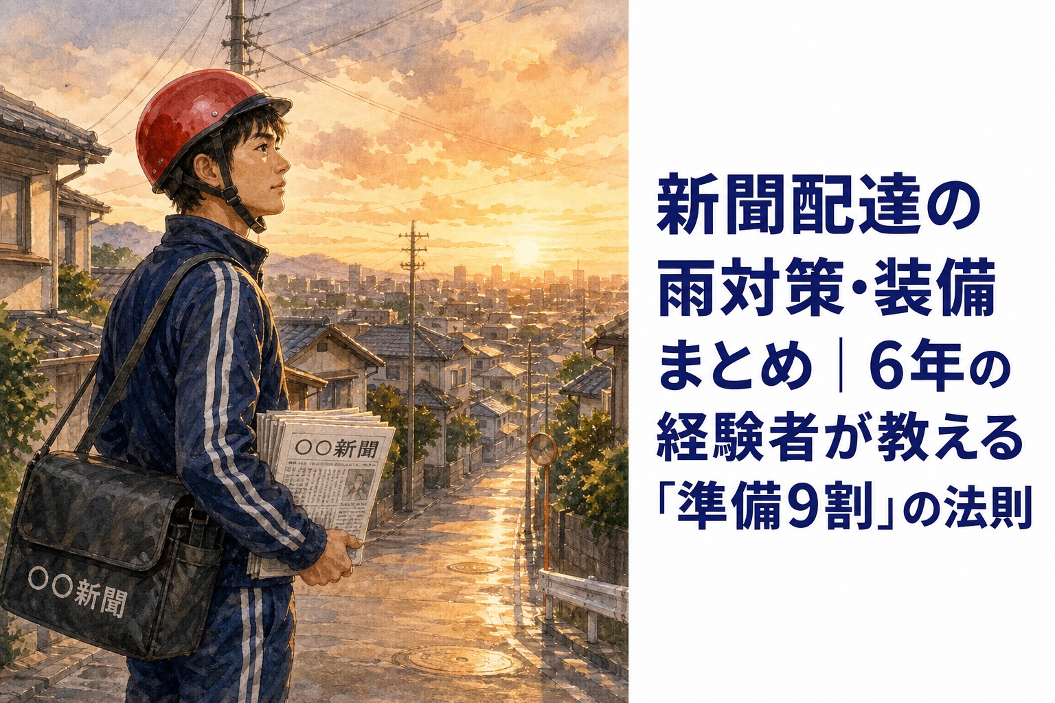 新聞配達の雨対策・装備まとめ｜6年の経験者が教える「準備9割」の法則