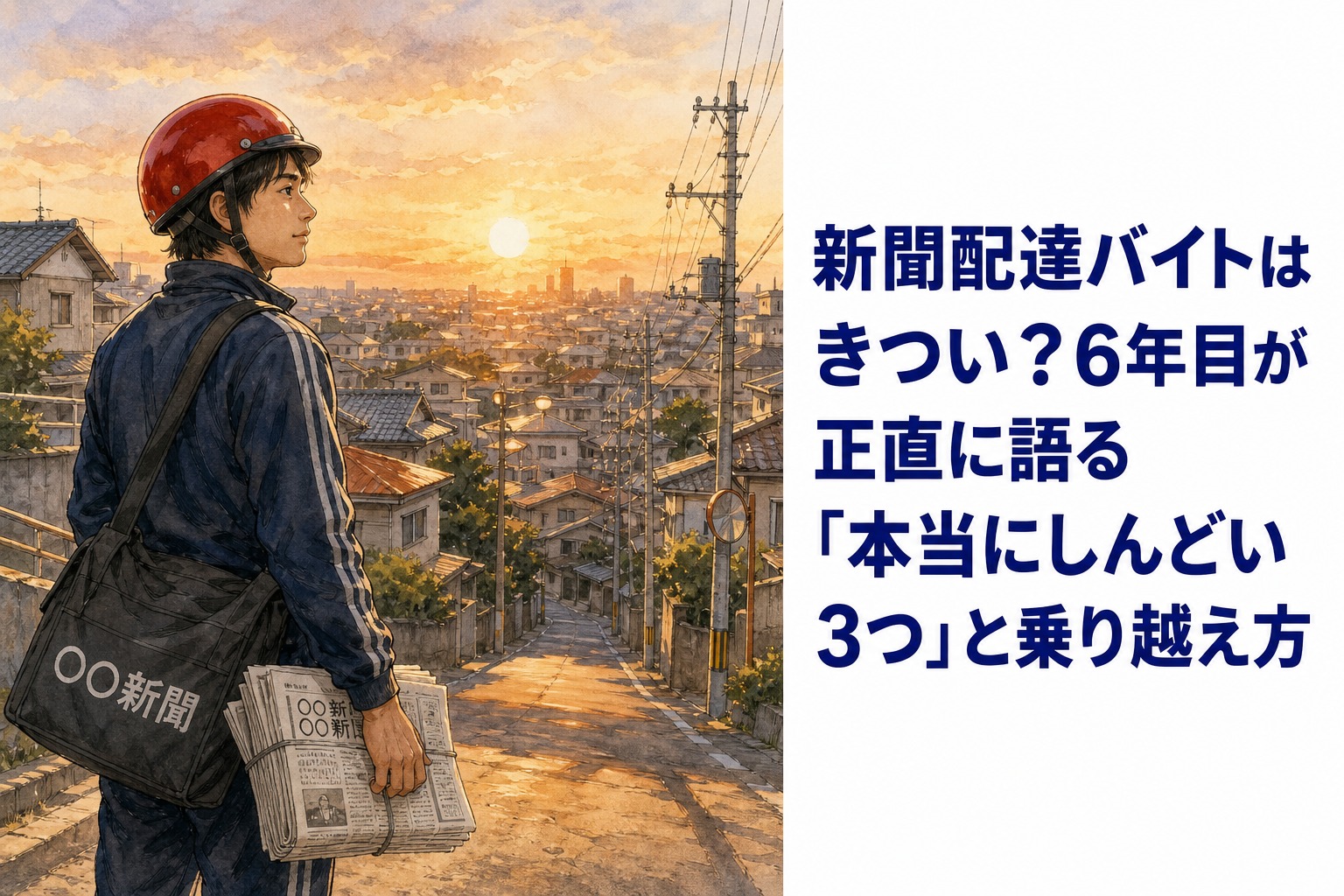 新聞配達バイトはきつい？6年目が正直に語る「本当にしんどい3つ」と乗り越え方