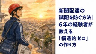 新聞配達の誤配を防ぐ方法|6年の経験者が教える「構造的ゼロ」の作り方