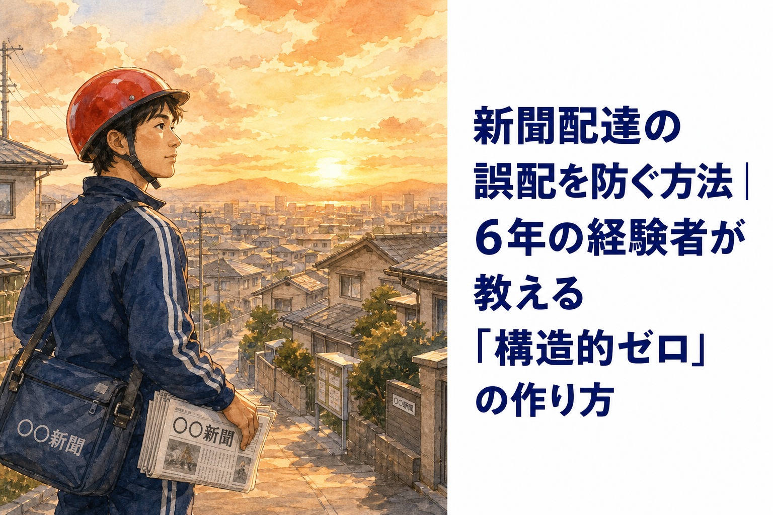 新聞配達の誤配を防ぐ方法｜6年の経験者が教える「構造的ゼロ」の作り方