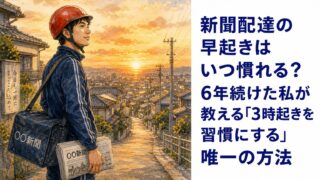 新聞配達の早起きはいつ慣れる?6年続けた私が教える「3時起きを習慣にする」唯一の方法