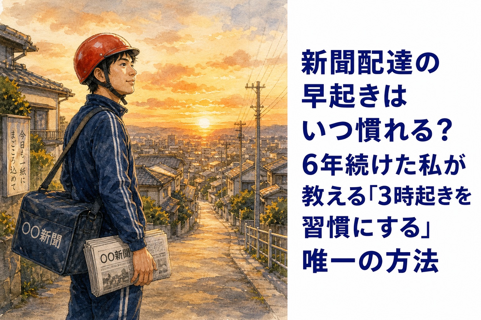 新聞配達の早起きはいつ慣れる？6年続けた私が教える「3時起きを習慣にする」唯一の方法