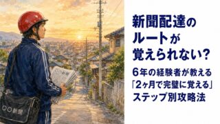 新聞配達のルートが覚えられない?6年の経験者が教える「2ヶ月で完璧に覚える」ステップ別攻略法