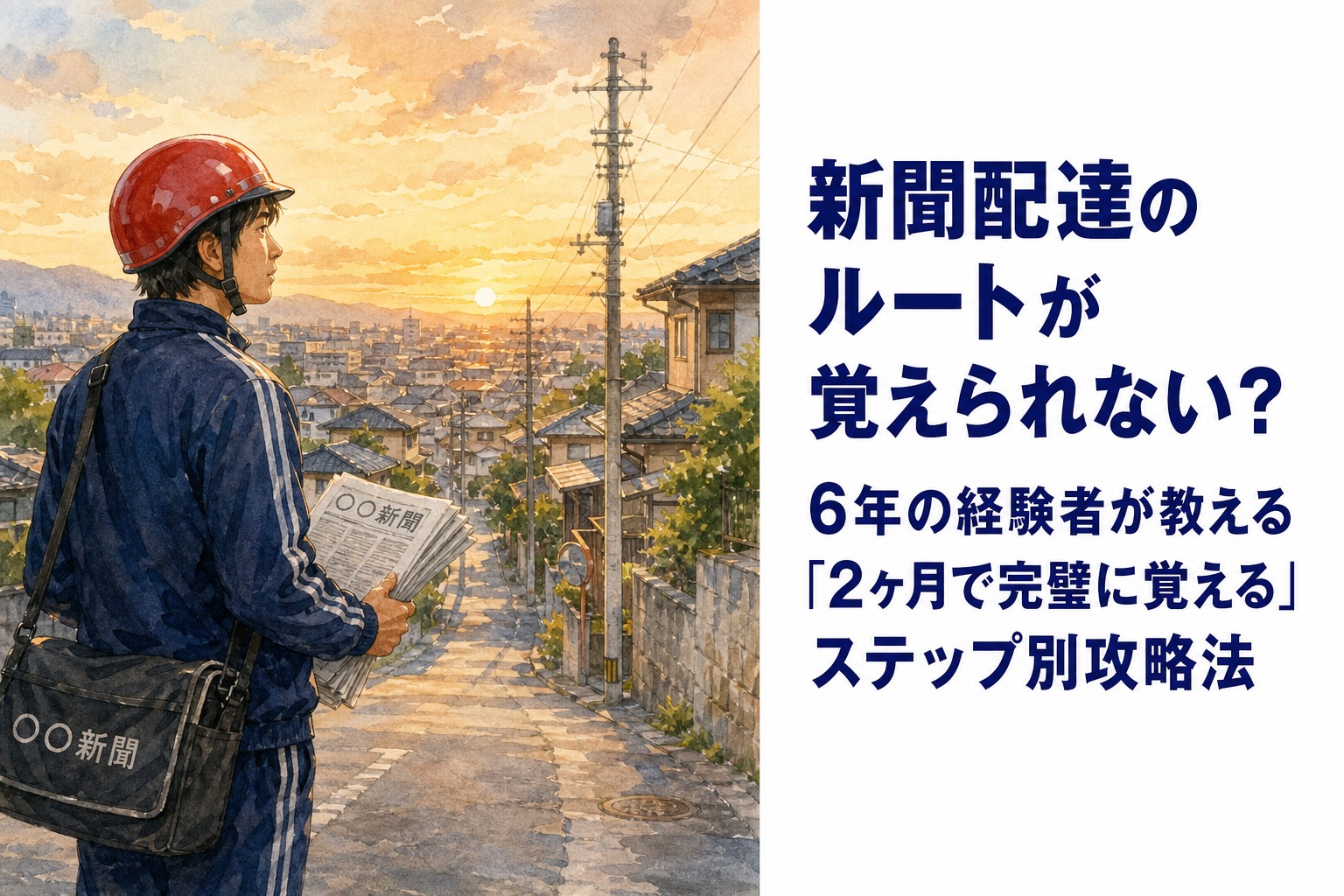 新聞配達のルートが覚えられない？6年の経験者が教える「2ヶ月で完璧に覚える」ステップ別攻略法