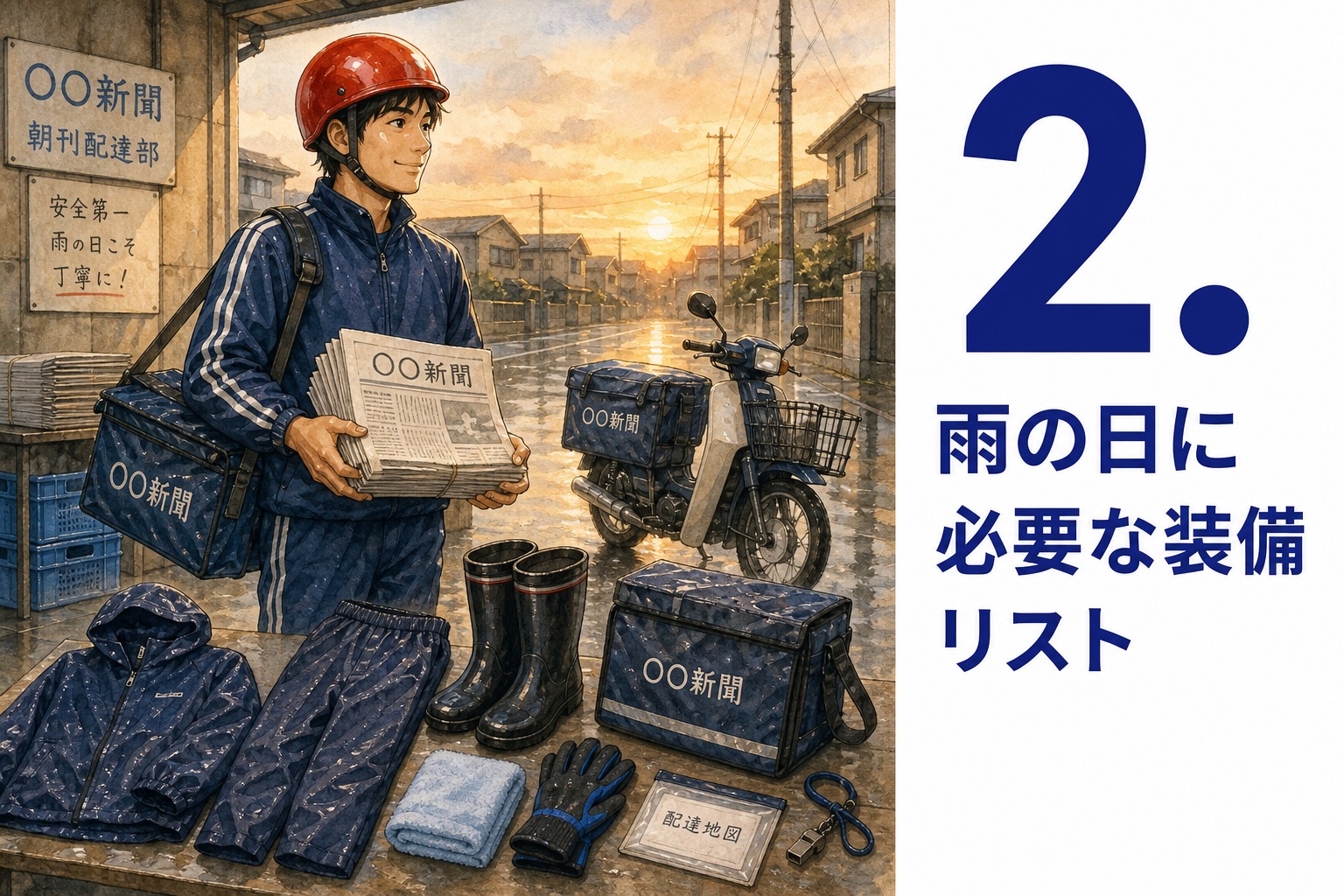 2. 雨の日に必要な装備リスト