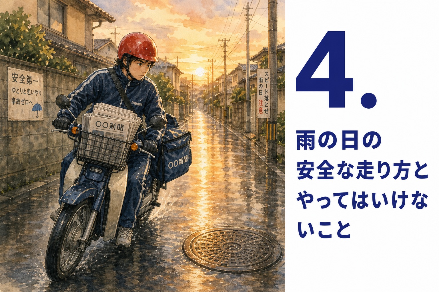 4. 雨の日の安全な走り方とやってはいけないこと