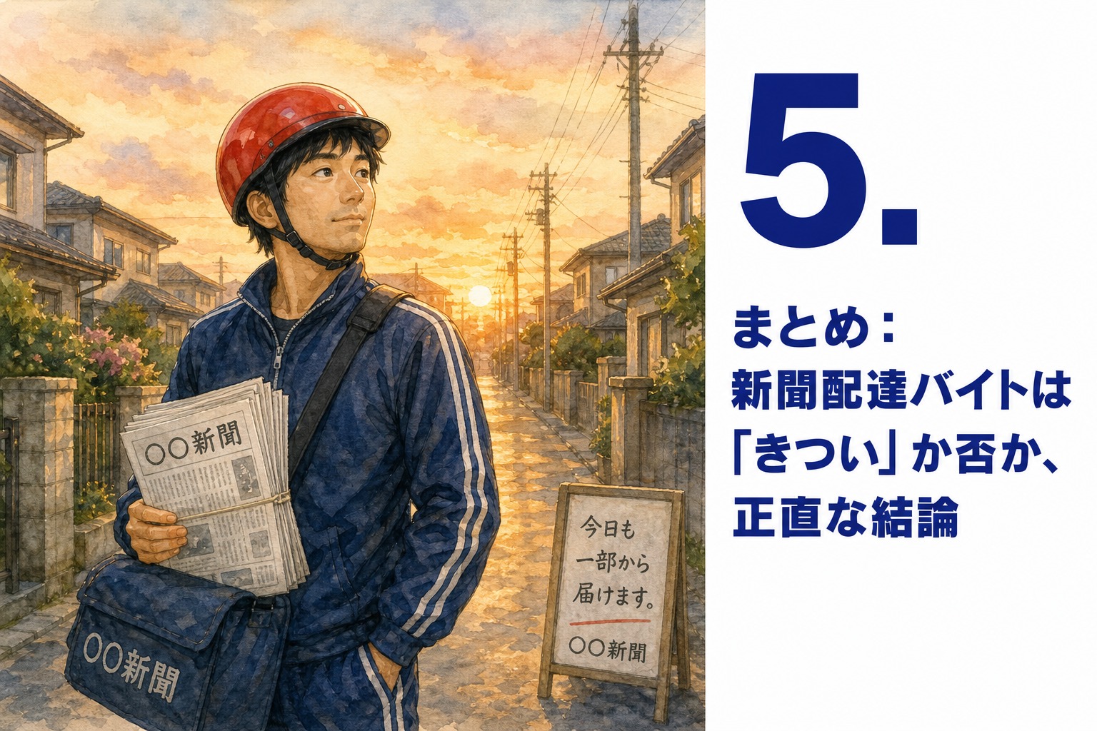 5. まとめ：新聞配達バイトは「きつい」か否か、正直な結論