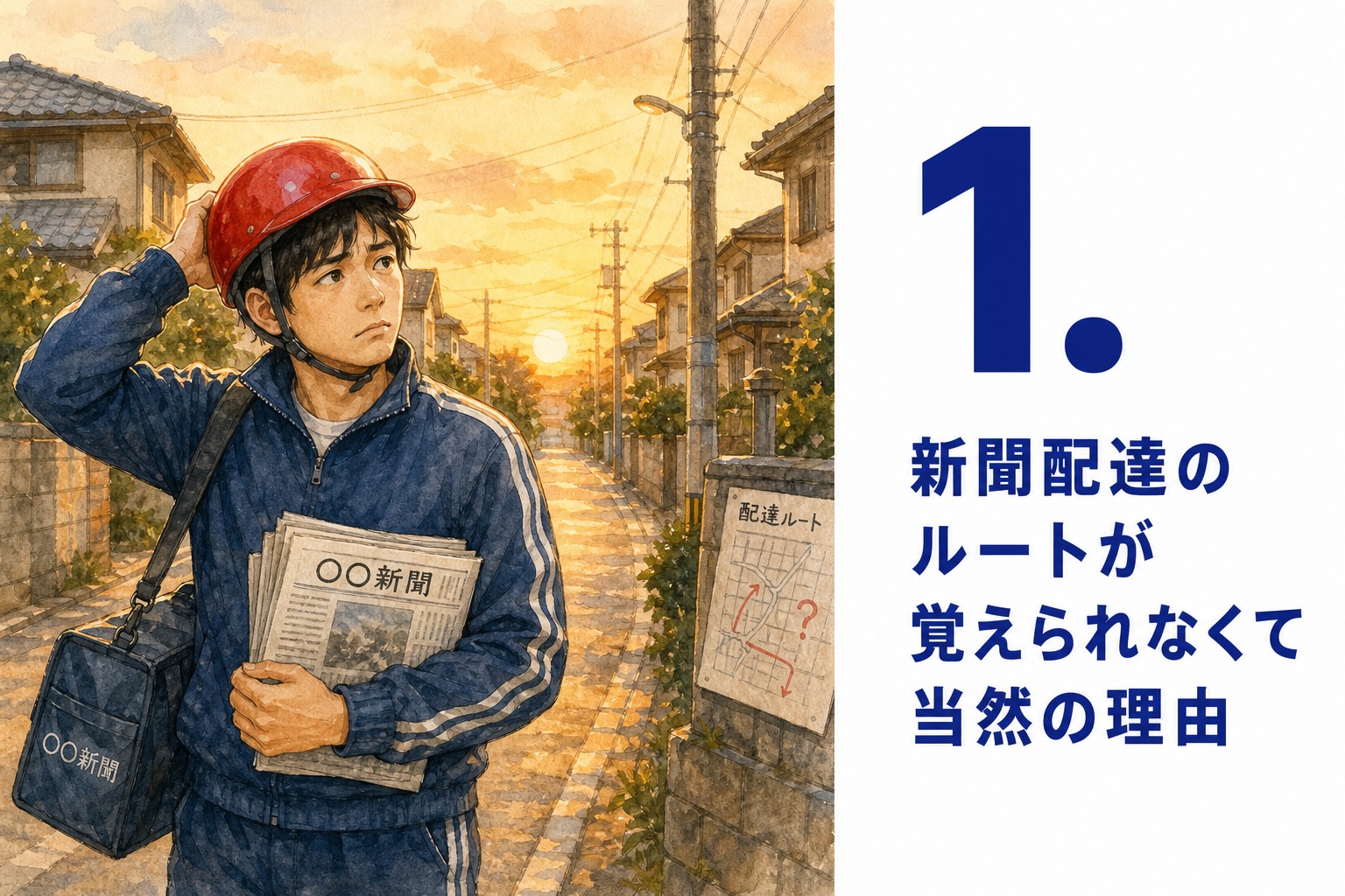 1. 新聞配達のルートが覚えられなくて当然の理由