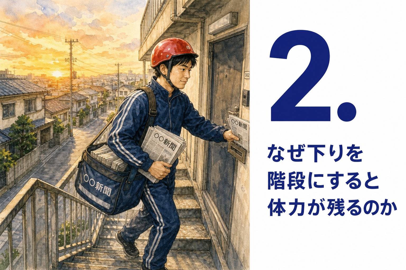 2. なぜ下りを階段にすると体力が残るのか