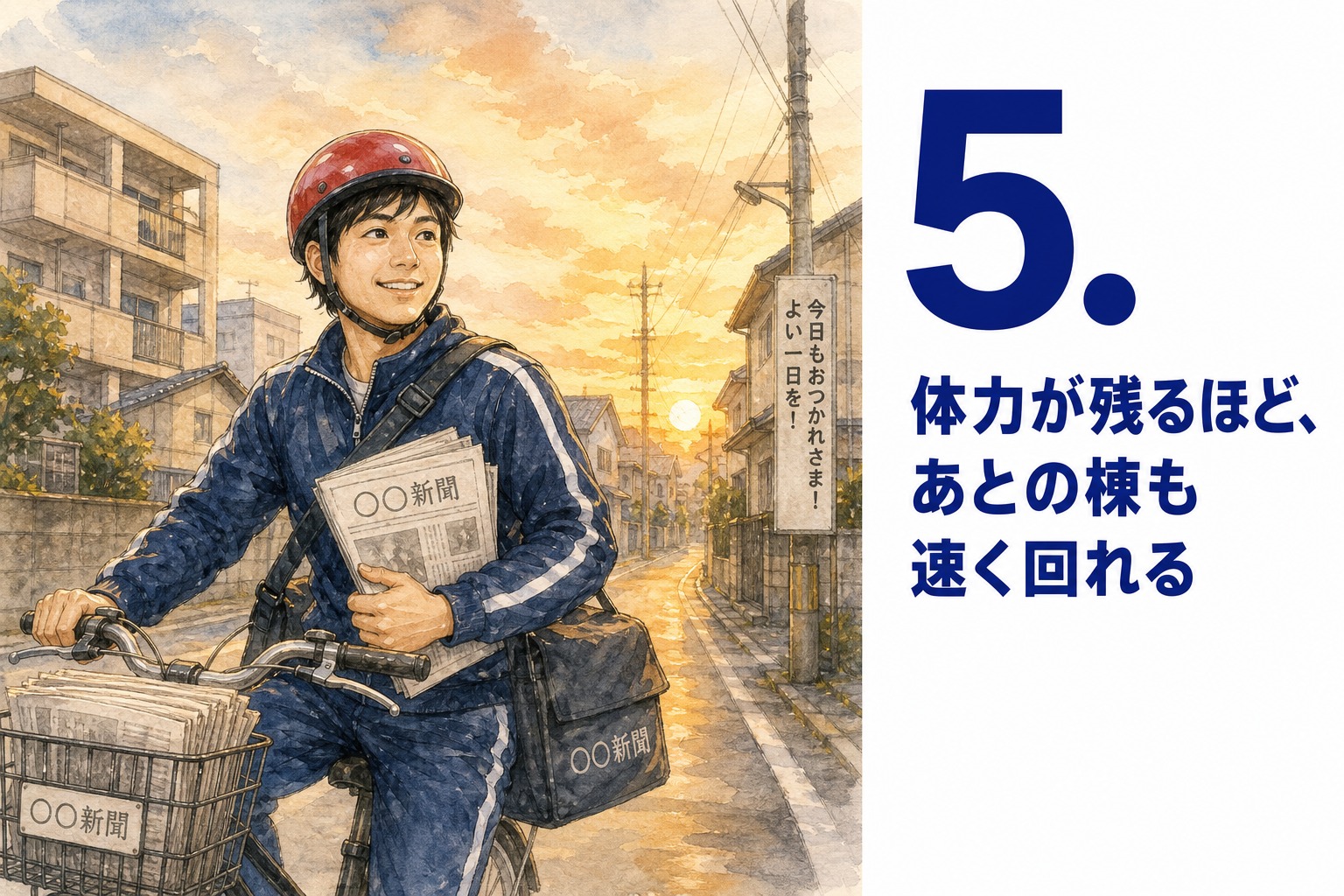 5. 体力が残るほど、あとの棟も速く回れる