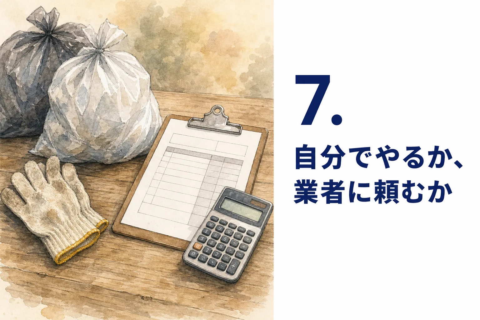 7. 自分でやるか、業者に頼むか