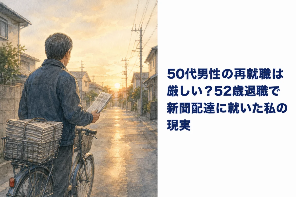 50代男性の再就職は厳しい？52歳退職で新聞配達に就いた私の現実